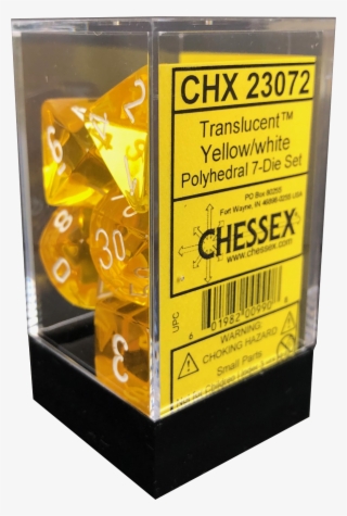 Dice Box Die Set Translucent Yellow With White Png - Poster #9769442