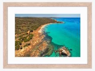 Aerial View Of Gannet Rock In Western Australia Framed #9769520