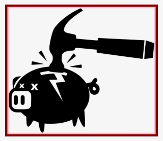 Broken Clipart Piggy Bank - Clip Art #9770127