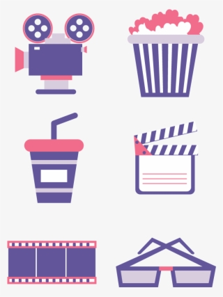 Icon Movie Popcorn Cola Png And Vector Image #9770321