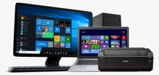 With Over A Decade Of Experience In The Electronics - Computer With Printer Png #9771708