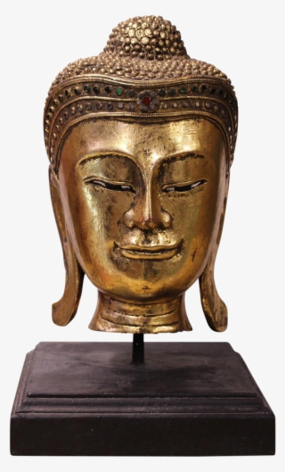 Handcrafted Gold Wood Serene Peaceful On Stand - Gautama Buddha #9772823