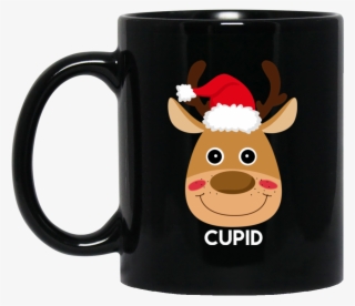 Santa Reindeer Cupid Matching Christmas Mug #9773543