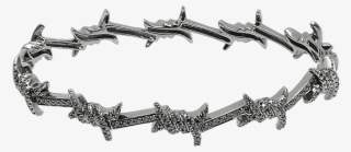 Barbed Wire Gold And Black Diamonds Bangle For Women - Choker #9774980