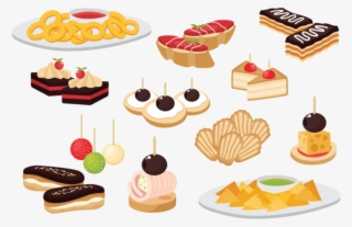 Canape Snacks Appetizer Vector - Canapes Vector #9775958