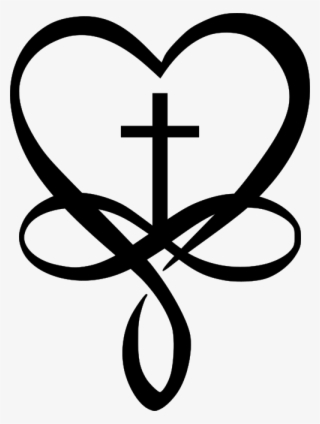 Heart Cross And Infinity Symbols Jh - Infinity Heart Cross Svg #9778246