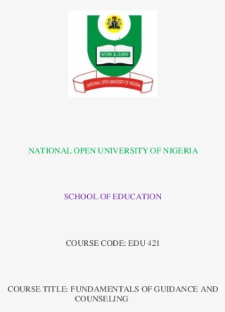 Pdf - National Open University Of Nigeria #9778519
