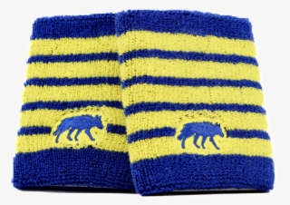 Wolf Striped Wristband Blue/yellow 2 Pack - Wool #9778873