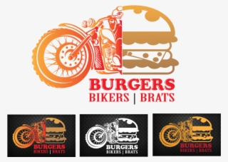 Masculine Upmarket Food Store For Burgers Bikers - Food Bikers Logo #9779102