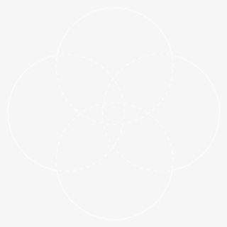 Venn Diagram Made Of 4 Circles - Tiff Logo White #9780364