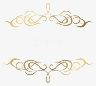 Free Png Download Transparent Gold Elenets Clipart - Transparent Border Gold Png #9782311