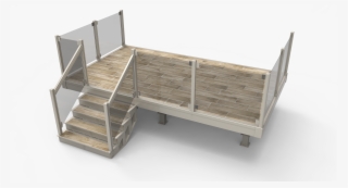 Clay Glass Railing Without Handrail And Charred Bark - Bed Frame #9784408