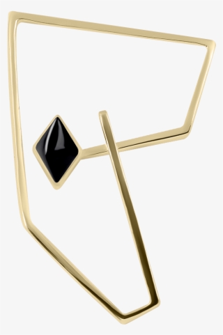 Supra Earrings, Gold L Black 7000 Руб - Triangle #9784561