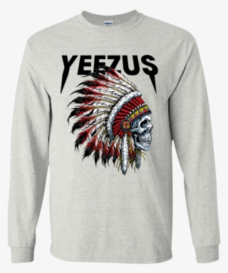 Yeezus Shirt Kanye God West Dream Tour College Graduate - Indian Chief Tattoo Skull #9785699