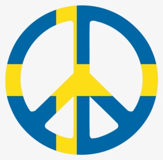 Sweden Peace Symbol Flag 3 Cnd Logo Peacesymbol Scalable - Peace Logo Green #9785873