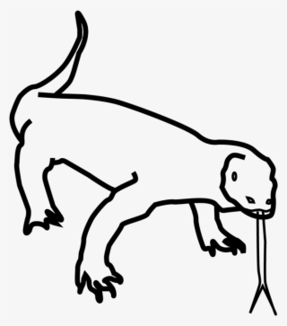 Komodo Dragon - Line Art #9786106