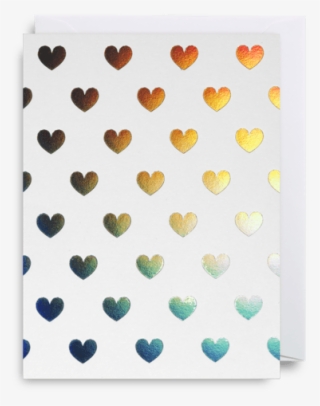 Iridescent Hearts Mini Card - Circle #9787327