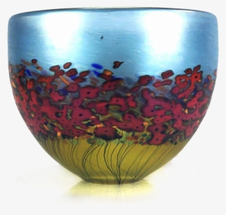 Hud Handblown Iridescent Art Glass Bowl #9787769
