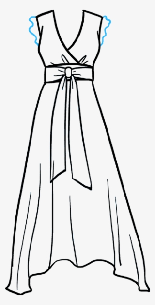 How To Draw A Dress Really Easy Drawing Tutorial Png - Transparent Drawing Of Dress #9788054