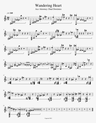 Wandering Heart Sheet Music 1 Of 1 Pages - Ace Attorney Reminiscence Sheet #9788260