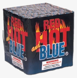 Huge Bursts Of Red, Blue And Silver Crackling Stars - Red Hot And Blue Firework #9788982