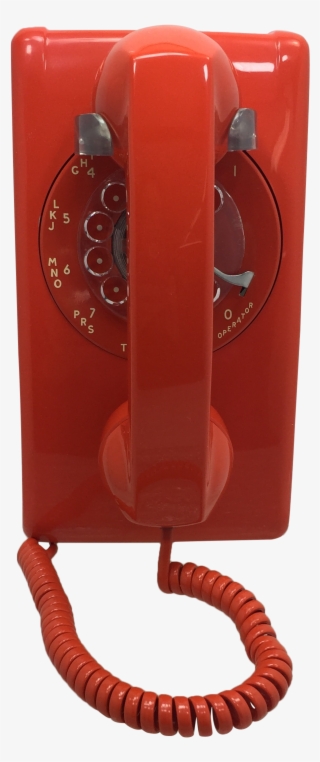 1974 Orange Modular Sc Rotary Dial Wall Phone - Bag #9792618