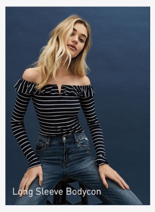 Girls Long Sleeve Bodycon Tee - Photo Shoot #9792801