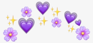 #purple #emoji #emojis #flowers #flower #hearts #heart - Heart #9796267