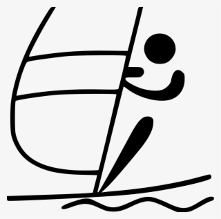 Clipart Transparent Library File Windsurfing Pictogram - Sailing Pictogram #9799094