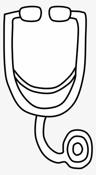 Stethoscope, Png Stethoscope, Black And White - Illustration #9799964