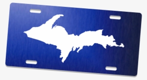 License Plate - "u - P - Silhouette" 6"x12" - Map Of Michigan Porcupine Mountains #980086