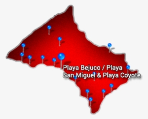 Nicoya Playa Bejuco Playa San Miguel Playa Coyote - Map #980129