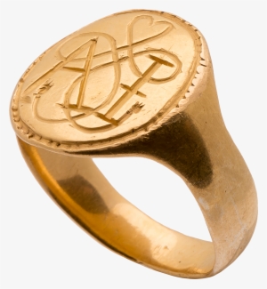 Signet Ring With True Lover's Knot And The Initials - Ring #980547