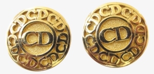 Christian Dior Logo Clip Earrings - Vintage Dior Earrings Cd #980576