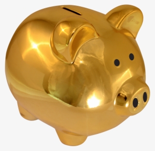 Piggy Bank Gold Transparent - Piggy Bank Png #980601