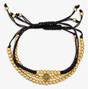 Gold Macrame Stack - Macrame Gold Bracelet #981936