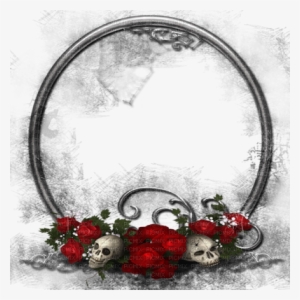 Goth Frame - Skull And Roses Frame #982049