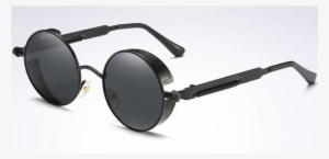 Round Steampunk / Gothic Sunglasses - Godfather Sunglasses #982540