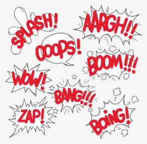 Comic Explosion Cloud Dialog Background Red Ftestickers - Comics #983519