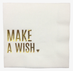 Make A Wish White With Gold Foil Party Napkins - Paper #984010