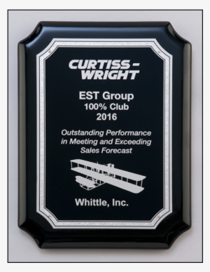 High Gloss Black Stained Plaque With Silver Florentine #984095