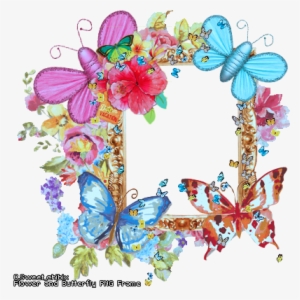 Butterfly Border Flower And Frame Freeuse Download - Vintage Metal Wall Art Love #987073 Butterfly Border Flower And Frame Freeuse Download - Vintage Metal Wall Art Love #987073