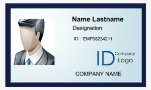 Simple Id Card With Cool Blue Border - Id Card Green Design #987076