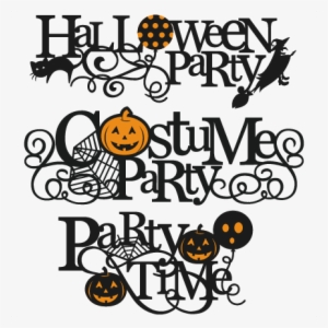 Halloween Party Titles Svg Scrapbook Title Svg Cutting - Halloween Party Title #987591