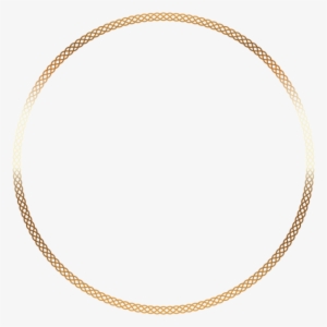 Round Deco Border Frame Png Clip Art - Colored Gold #988453
