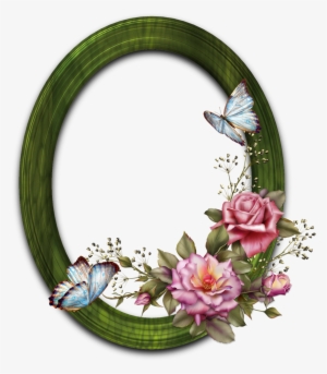 Floral Round Frame Png Transparent - Round Photo Frame Transparent Png #988591