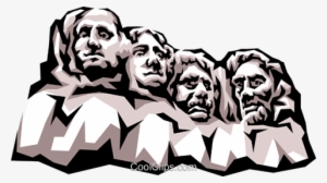 Mount Rushmore Royalty Free Vector Clip Art Illustration - Presidents Day Clip Art #989562
