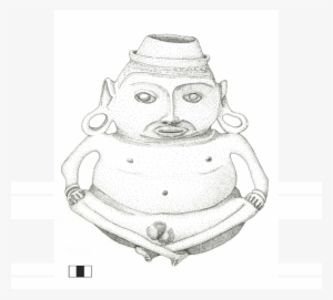 Estatueta Naturalista De Homem Sentado, Com Adornos - Federal University Of Rio De Janeiro #989646