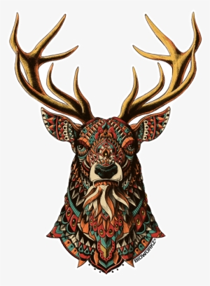 Ornate Buck Sticker - Ornate Buck #989687