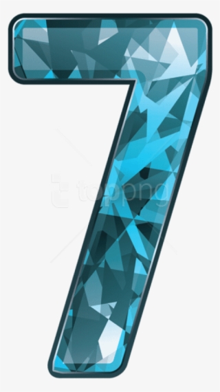 Free Png Download Blue Crystal Number Seven Clipart #9801532